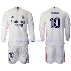 Maillot de Foot Real Madrid Luka Modrić 10 Domicile 2020-21 Manches Longues - Enfant